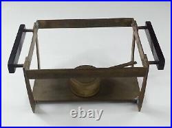 Rare Mid Century Modern Copper Brass Polar Stainless Chafing Dish Warmer Stand