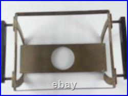 Rare Mid Century Modern Copper Brass Polar Stainless Chafing Dish Warmer Stand