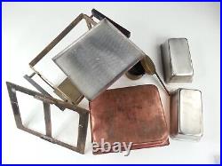 Rare Mid Century Modern Copper Brass Polar Stainless Chafing Dish Warmer Stand