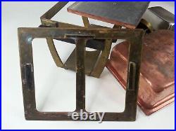 Rare Mid Century Modern Copper Brass Polar Stainless Chafing Dish Warmer Stand