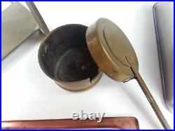 Rare Mid Century Modern Copper Brass Polar Stainless Chafing Dish Warmer Stand