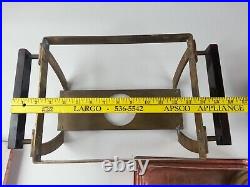 Rare Mid Century Modern Copper Brass Polar Stainless Chafing Dish Warmer Stand