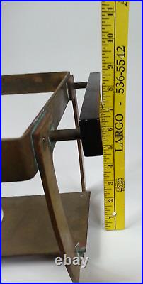 Rare Mid Century Modern Copper Brass Polar Stainless Chafing Dish Warmer Stand