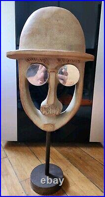 Rare Mid Century Modern David Gill Bennington Pottery Man Bowler Hat Sculpture Rare Mid Century Modern David Gill Bennington Pottery Man Bowler Hat Sculpture