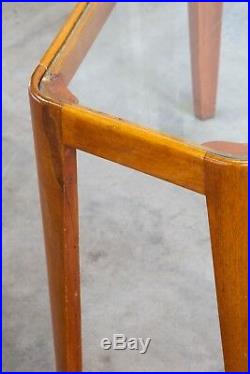 Rare Mid Century Modern Ed Wormley Dunbar Trapezoid Glass Side Table