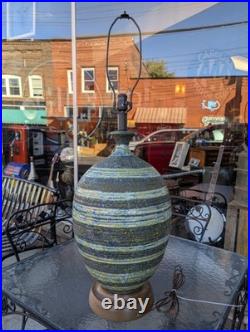 Rare Mid Century Modern Feldman LA Tom Greene Design 2ft Large Lamp Working