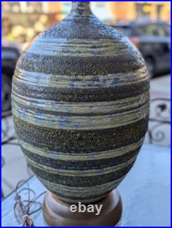 Rare Mid Century Modern Feldman LA Tom Greene Design 2ft Large Lamp Working