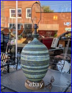 Rare Mid Century Modern Feldman LA Tom Greene Design 2ft Large Lamp Working