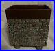 Rare_Mid_Century_Modern_Geometric_Ceramic_Rectangular_Planter_Brown_Aqua_Color_01_ifk