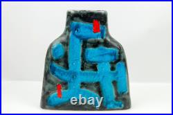 Rare Mid Century Modern Guido Gambone Abstract Pottery Art Vase Italy Signed