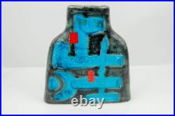 Rare Mid Century Modern Guido Gambone Abstract Pottery Art Vase Italy Signed