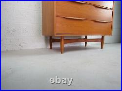 Rare Mid Century Modern Heywood Wakefield 6 Drawer Highboy Dresser In Oak