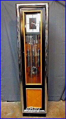 Rare Mid-Century Modern Howard Miller George Nelson Grandfather Clock Model 623