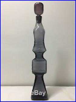 Rare Mid Century Modern Husted Amethyst Decantger. Blenko Art Glass