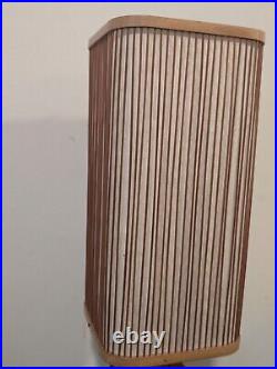 Rare Mid-Century Modern Japanese Teak Table Lamp 1950s-60s, Fiberglass Shade Rare Mid-Century Modern Japanese Teak Table Lamp 1950s-60s, Fiberglass Shade