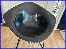Rare Mid Century Modern Lounge Diamond Chair Harry Bertoia Knoll Black with Top