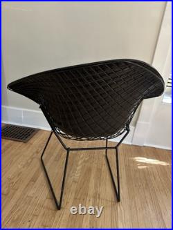 Rare Mid Century Modern Lounge Diamond Chair Harry Bertoia Knoll Black with Top