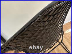 Rare Mid Century Modern Lounge Diamond Chair Harry Bertoia Knoll Black with Top