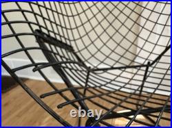 Rare Mid Century Modern Lounge Diamond Chair Harry Bertoia Knoll Black with Top