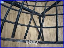 Rare Mid Century Modern Lounge Diamond Chair Harry Bertoia Knoll Black with Top