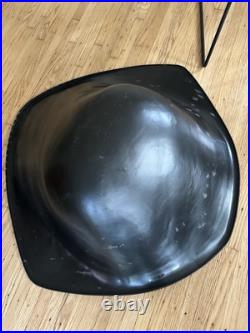 Rare Mid Century Modern Lounge Diamond Chair Harry Bertoia Knoll Black with Top