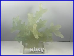 Rare Mid Century Modern MCM Frosted Lucite Coral Sculpture On Base Marine Life