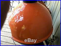 Rare Mid Century Modern Orange Round Ball Freestanding Cone Fireplace Malm Retro