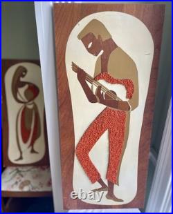Rare Mid-Century Modern Popcorn Pair LARGE 1963 Empire Art Products NY- MCM