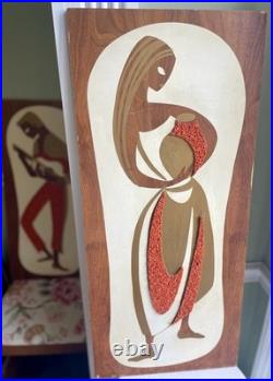 Rare Mid-Century Modern Popcorn Pair LARGE 1963 Empire Art Products NY- MCM