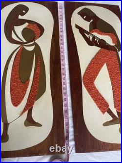 Rare Mid-Century Modern Popcorn Pair LARGE 1963 Empire Art Products NY- MCM