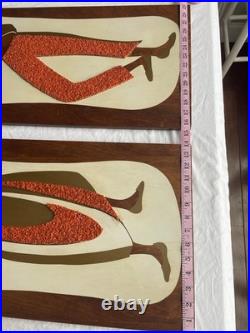 Rare Mid-Century Modern Popcorn Pair LARGE 1963 Empire Art Products NY- MCM