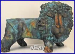 Rare Mid Century Modern Raymor ALVINO BAGNI Lion Pottery Figure Italy