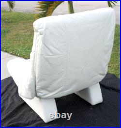 Rare Mid Century Modern Retro Rolf Benz Cy Mann Designs White Recliner Armchair