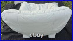 Rare Mid Century Modern Retro Rolf Benz Cy Mann Designs White Recliner Armchair