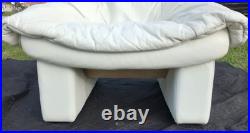 Rare Mid Century Modern Retro Rolf Benz Cy Mann Designs White Recliner Armchair
