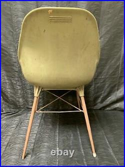 Rare Mid-Century Modern Sam Avedon Alladin Plastic Chair Atomic Era Green Vtg