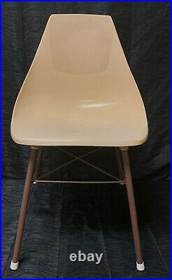 Rare Mid-Century Modern Sam Avedon Alladin Plastic Chair Atomic Era Yellow Vtg
