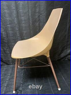 Rare Mid-Century Modern Sam Avedon Alladin Plastic Chair Atomic Era Yellow Vtg