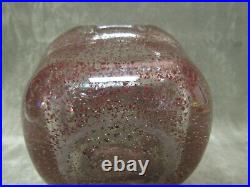 Rare Mid Century Modern Schneider France Art Glass Cased Frit Heavy Ashtray Vase