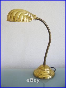 Rare Mid Century Modern TABLE LIGHT Desk Lamp LEAF Art Nouevo TOMMASO BARBI Era
