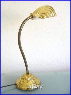 Rare Mid Century Modern TABLE LIGHT Desk Lamp LEAF Art Nouevo TOMMASO BARBI Era