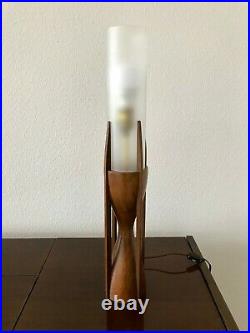 Rare Mid Century Modern TEAK Lamp by The Modeline Lamp Co