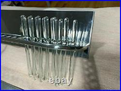Rare Mid-Century Modern Vanity Light with Chrome and Glass Rods by Lightolier