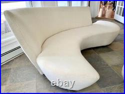 Rare Mid Century Modern Vladimir Kagan Bilbao Serpentine Curved Sofa