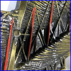 Rare Mid Century Modern Wright Flyer Airplane Metal Wall Art Hanging Japan