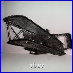 Rare Mid Century Modern Wright Flyer Airplane Metal Wall Art Hanging Japan