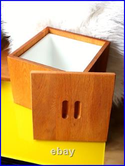 Rare Mid-Century Modern ddc Design Dynamics Corporation Wood Ice Bucket
