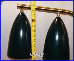 Rare Mid Century Nordic Modern 1948 GRETA GROSSMAN Green & Gold FLOOR LAMP