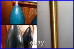 Rare Mid Century Nordic Modern 1948 GRETA GROSSMAN Green & Gold FLOOR LAMP