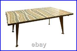 Rare Mid Century Quartz and Bronze Coffee Table by Richard Blow for Montici